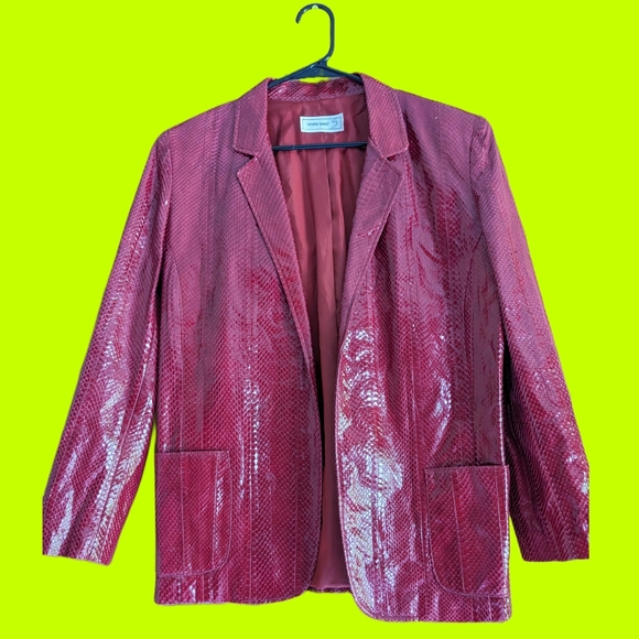 Steven Shatz Jackets & Blazers - RARE Y2K snakeskin leather blazer
